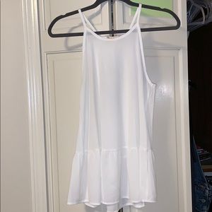 White Peplum Tank with Bow Detail!!